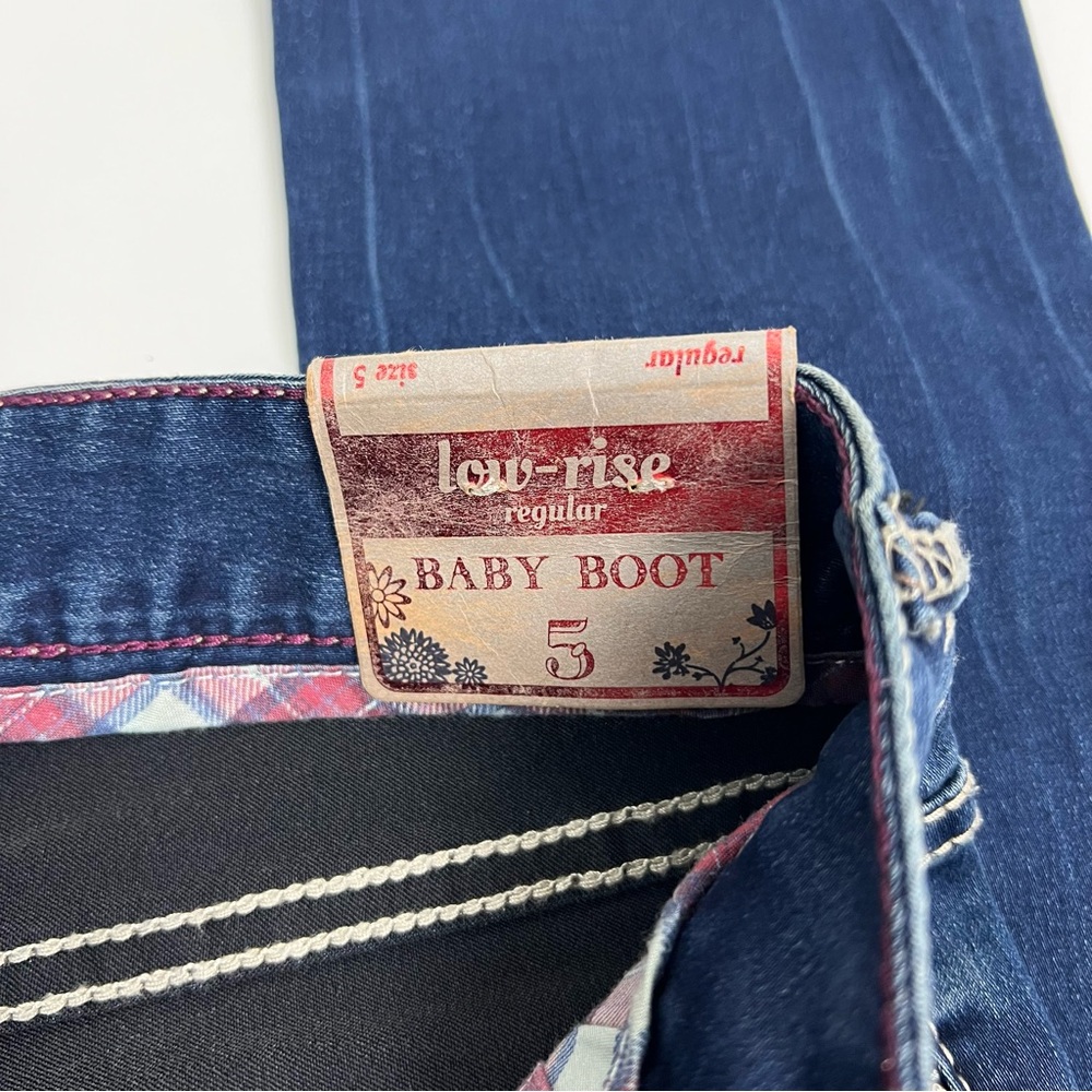 Amethyst Jeans NWT Baby Boot Cut Low Rise Dark Wash Size 5 - Picture 3 of 9